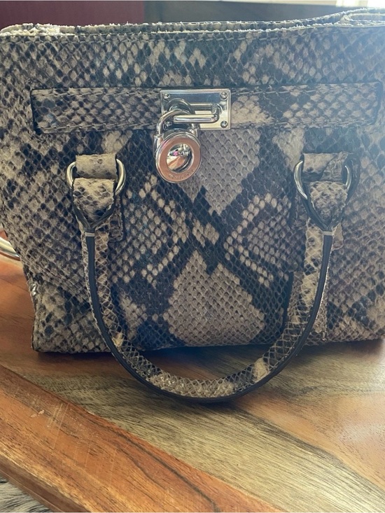 Michael Kors Handbags - Michael Kors Hand Bag in Gray and Black with Silver Hardware